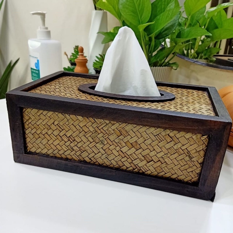 Kotak Tisu Kayu / Wooden Tissue Box / Modern Tissue Holder Shopee