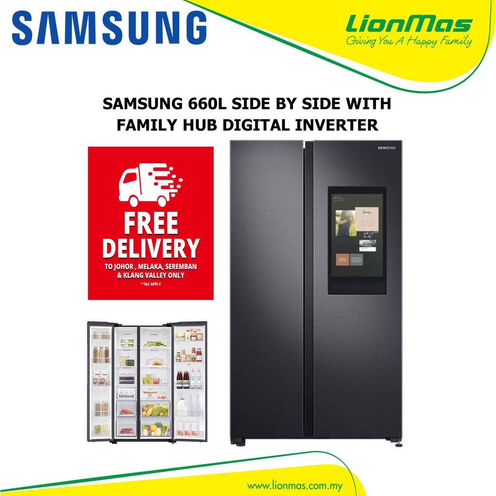 Samsung 2 Doors Side By Side With Family Hub Digital Inverter