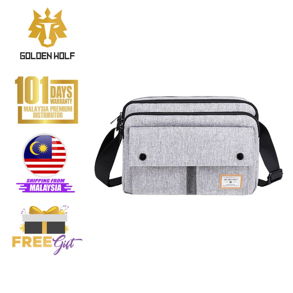 Golden Wolf Lance Ultra Light Velcro Travel Crossbody Sling Multi