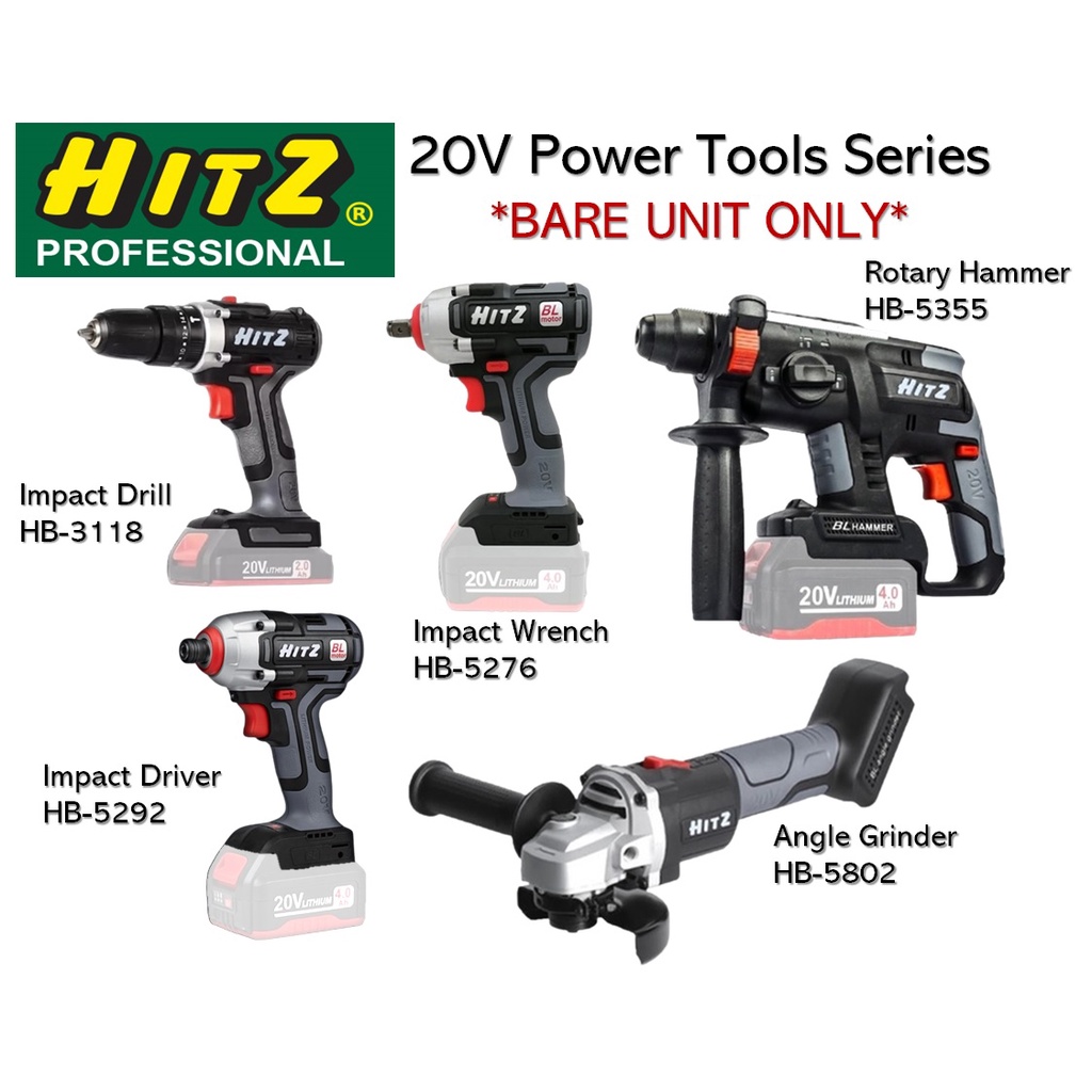 HITZ 20V Series ( Brushless Rotary Hammer / Angle Grinder / Impact