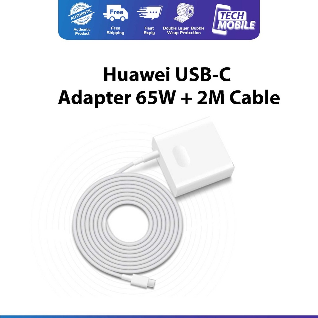 Huawei Matebook Charger 65W with USBC Cable 2.0M Shopee Malaysia