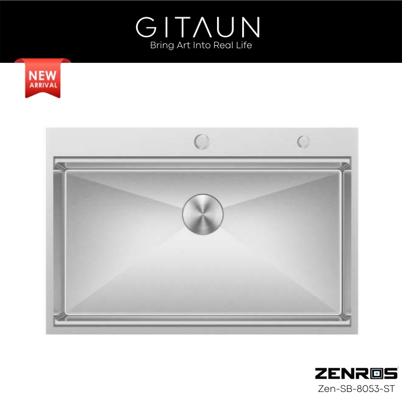 [ZENROS] SUS304 Stainless Steel Single Bowl Sink / Under Mount Sink