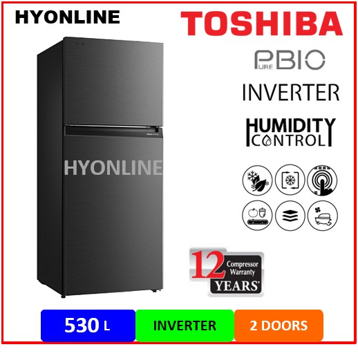 GRRT624WEPMY(06) TOSHIBA 2 DOORS 530L INVERTER REFRIGERATOR