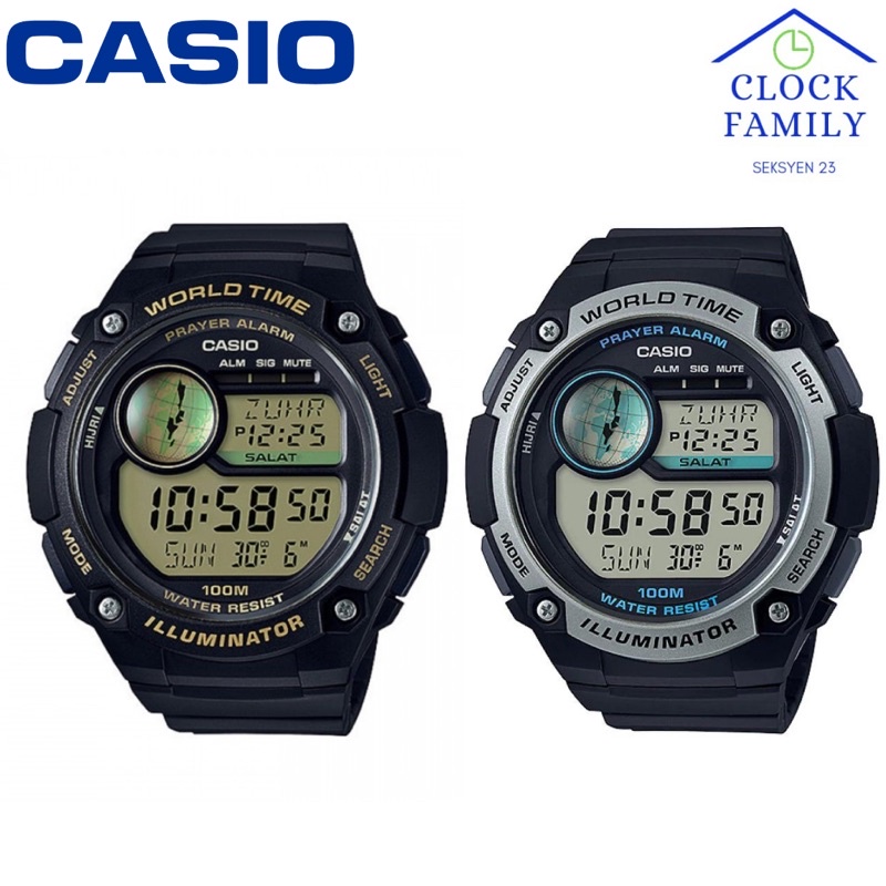 Casio Islamic Prayer Alarm CPA100 Series Black Resin Band Digital