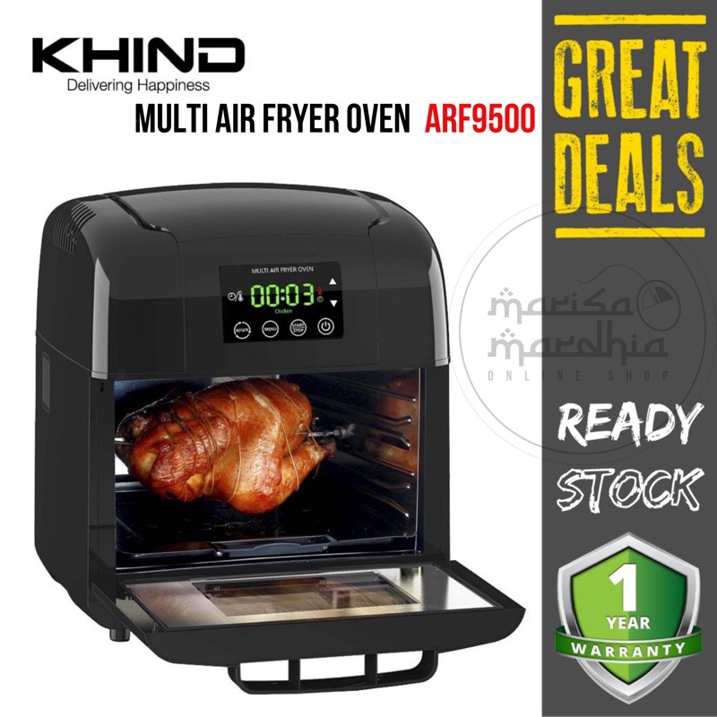 KHIND New Multi Air Fryer Oven ARF9500 (9.5L) Shopee Malaysia
