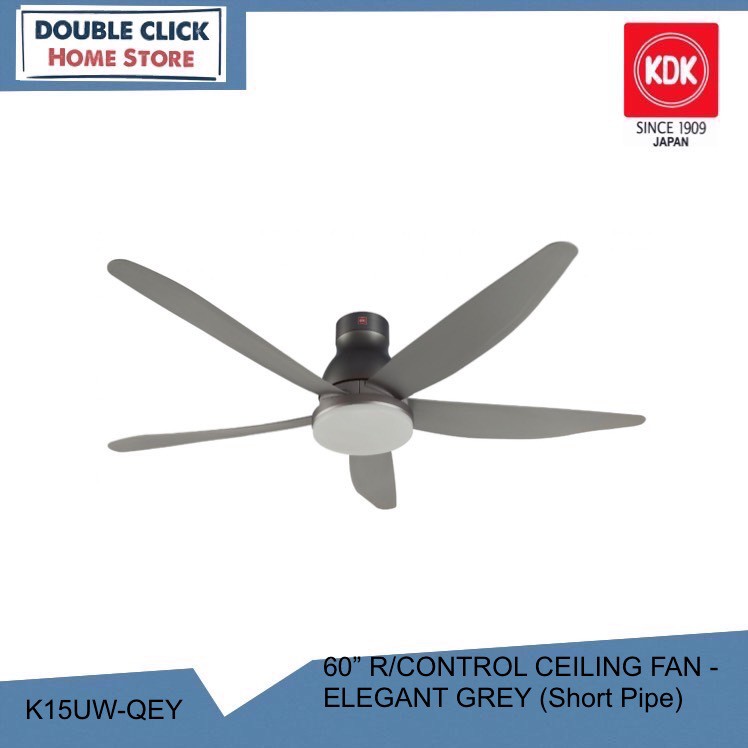 KDK K15UWQEY 60" Remote Control Ceiling Fan DC Motor With LED Light