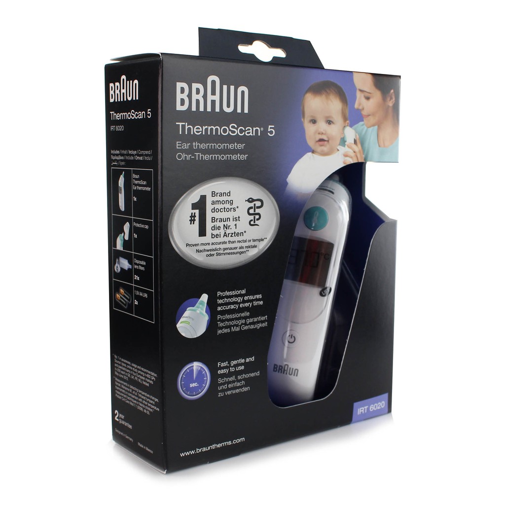 Braun Thermoscan 5 Ear Thermometer (IRT 6020) Shopee Malaysia