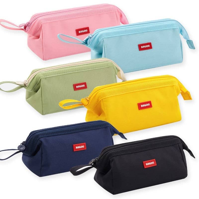Malaysia Stock ANGOO Big Capacity Pencil Box Pen Case Bag for Middle