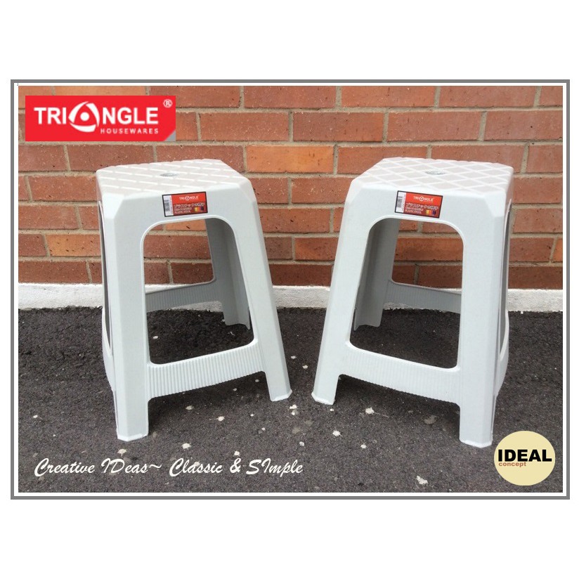 Plastic Stool/Chair/Kerusi Plastik (Marble) Shopee Malaysia