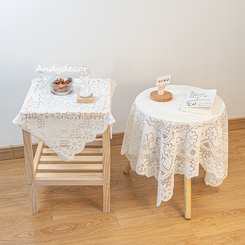 INS White Lace Table Cloth Coffee Table Cloths Party Tablecloth Picnic