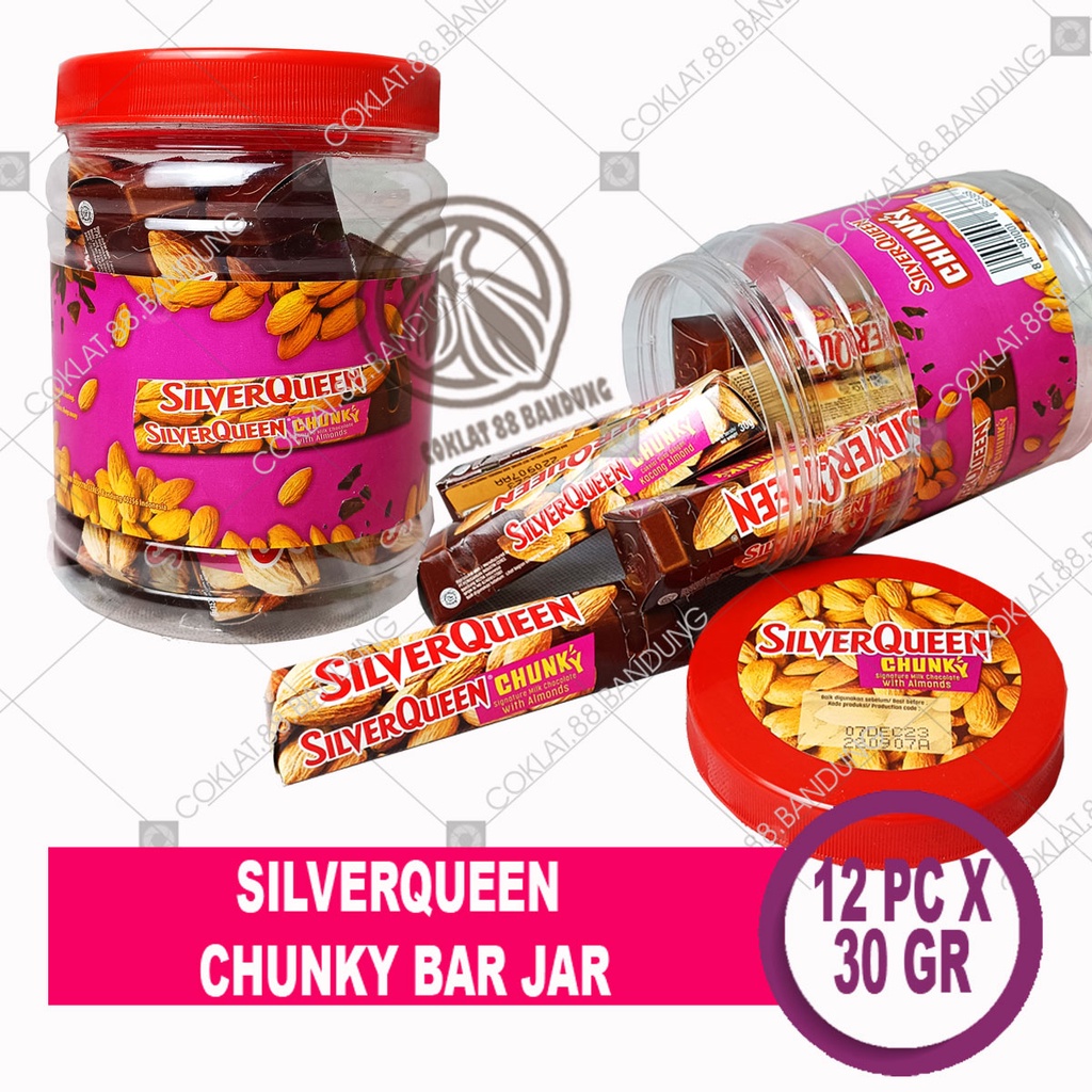 Chocolate SIlverQueen Chunky Bar 30gr Jar 12pcs Chocolate SIlver