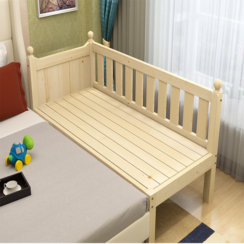 Katil bayi solid wood children's bed with guardrail boys and girls bed
