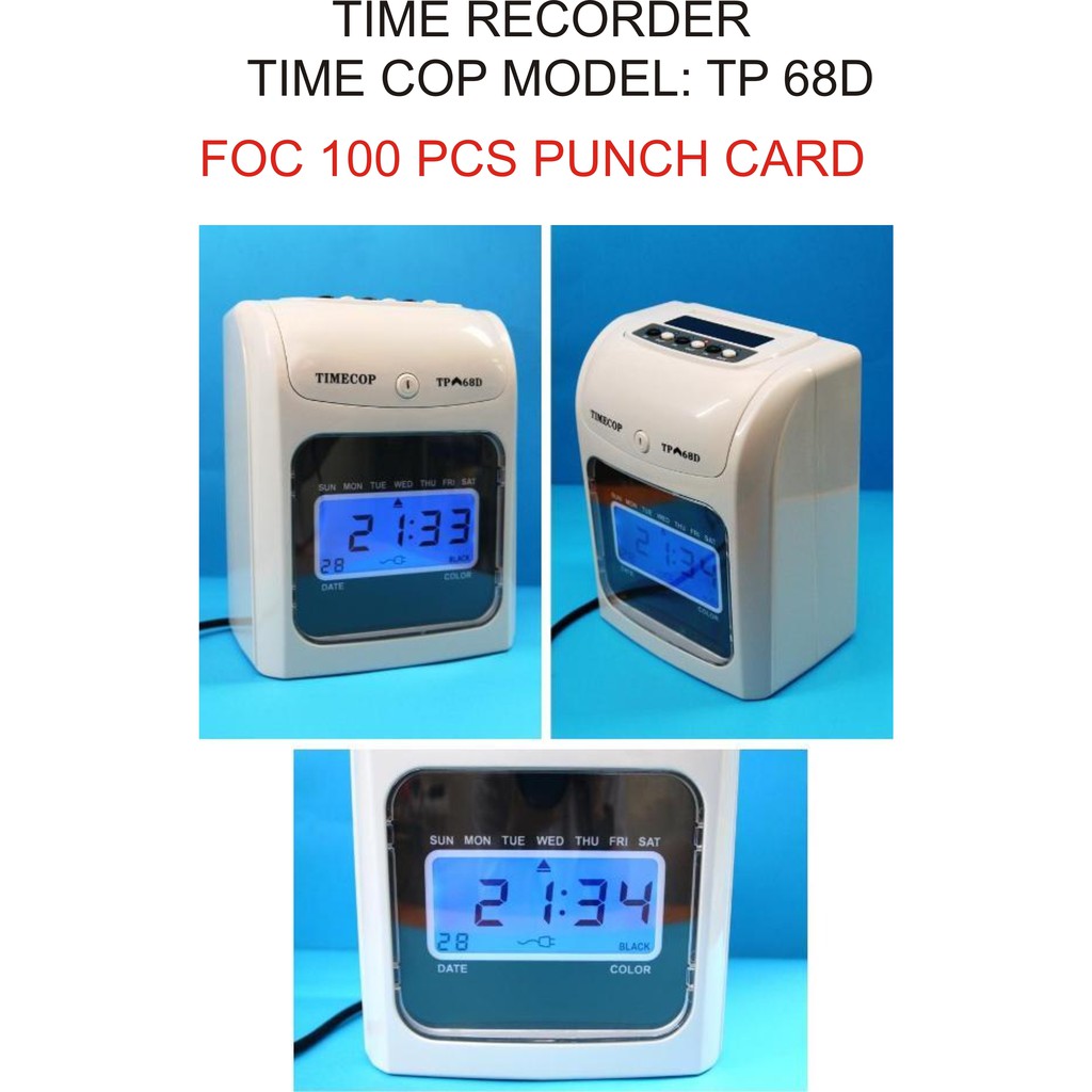 TIME RECORDER (PUNCH CARD MACHINE) TP68 D/N Shopee Malaysia