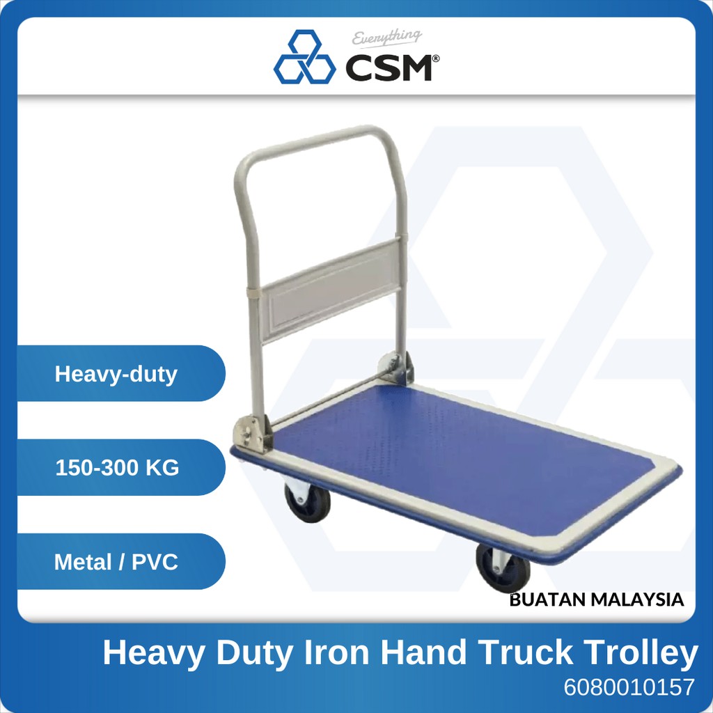 CSM Heavy Duty Iron Pvc Foldable Platform Hand Truck Trolley Troli