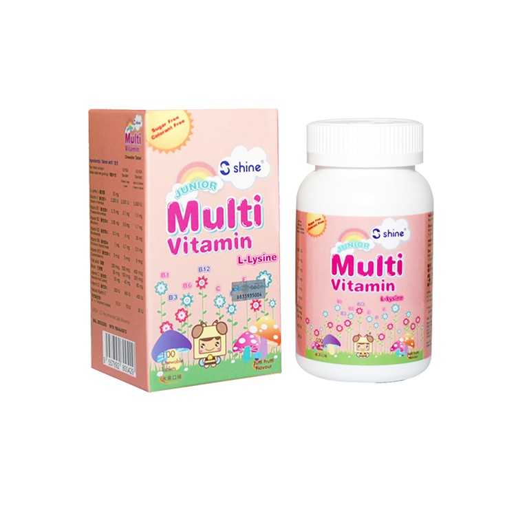 SHINE JUNIOR MULTIVITAMIN PLUS CHEWABLE TABLET (TUTTIFRUTTI FLAVOUR