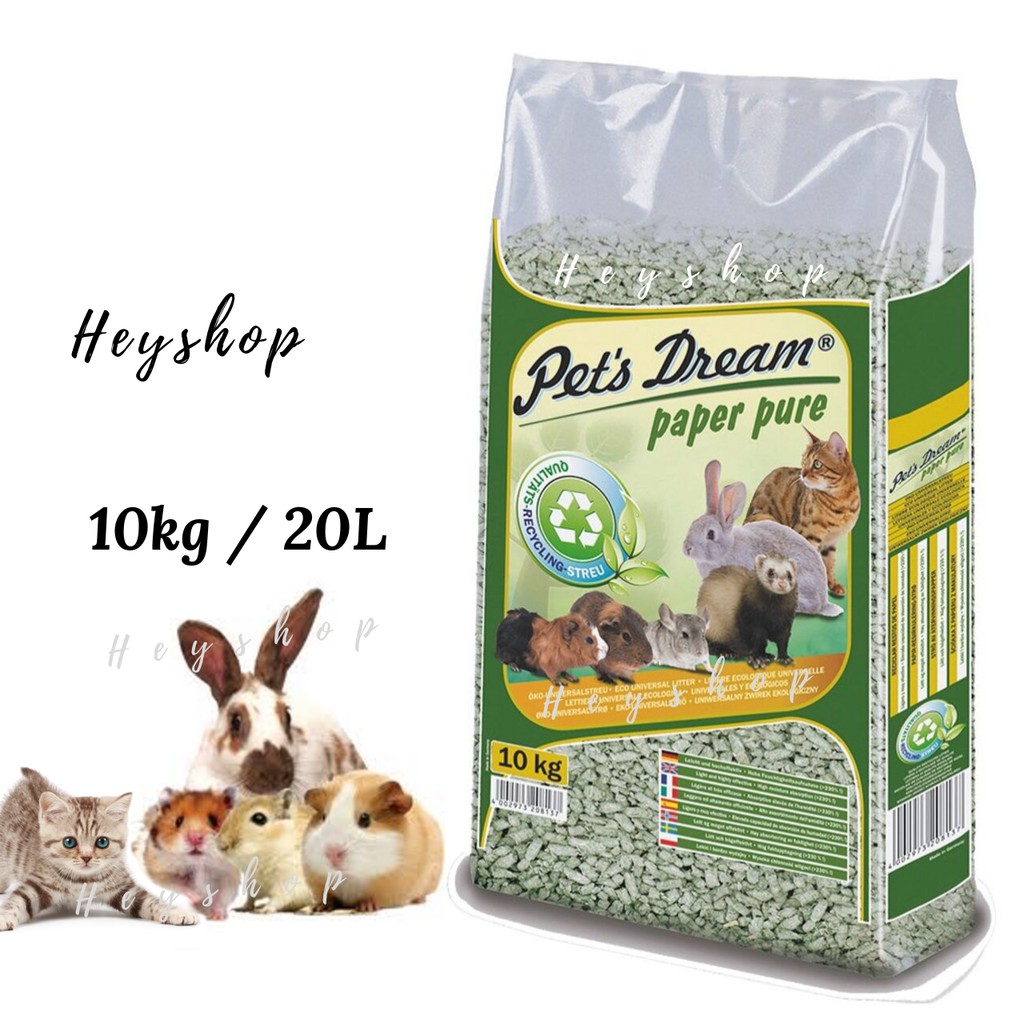 PETS DREAM Paper Pure 10L / 20L Premium Paper Bedding