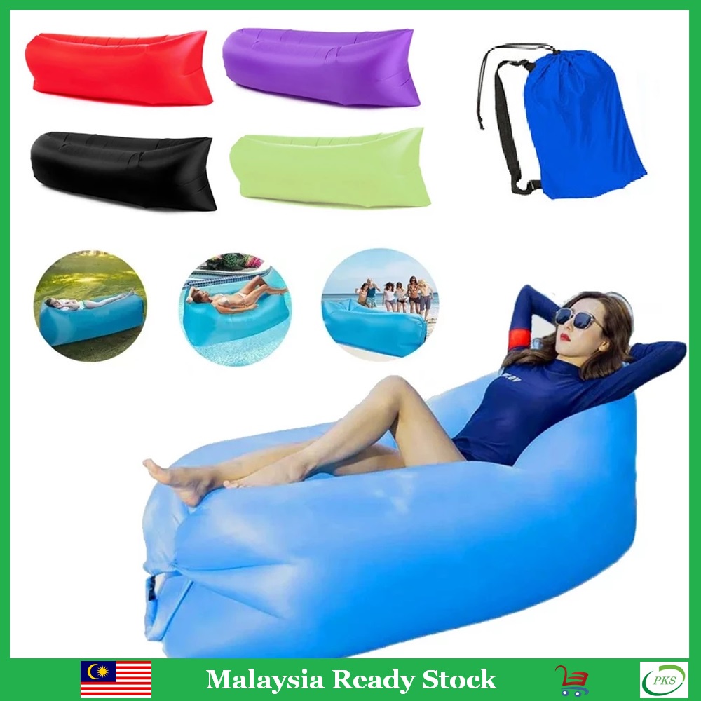 PKS Inflatable Wind Picnic Camping Lazy Sofa Air Bed Outdoor Sleeping