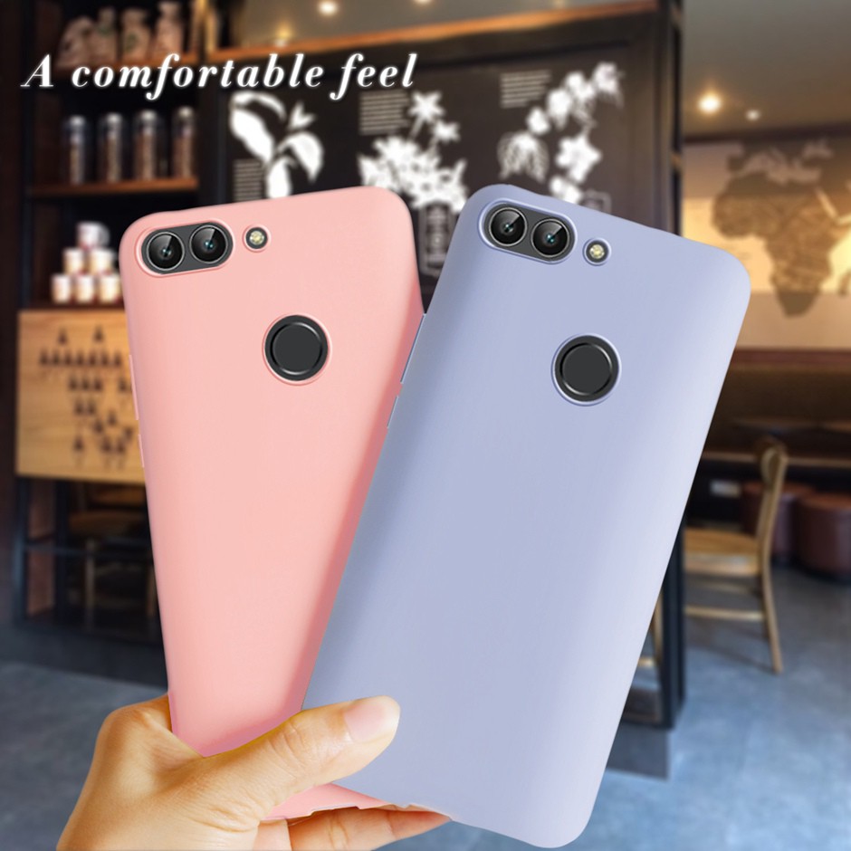 Plain Color Silicone Case For Huawei P Smart Fig-Lx1 2018 Back Cover Soft Tpu Phone Case For Huawei P Smart Psmart | Shopee Malaysia