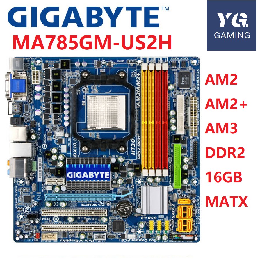 100 Gigabyte GAMA785GMUS2H Motherboard For AMD Phenom FX/X4/X3 780G