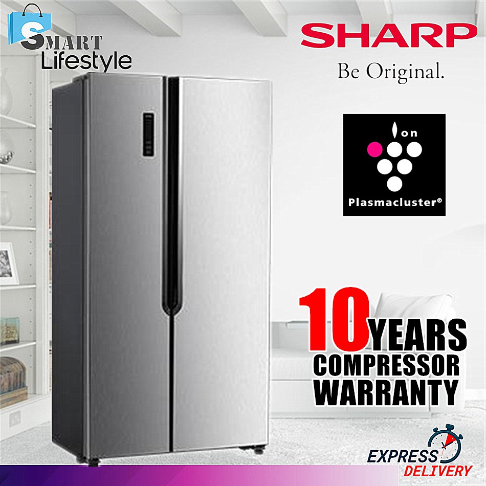 Sharp Side by Side Refrigerator SJX508MS 500L Shopee Malaysia