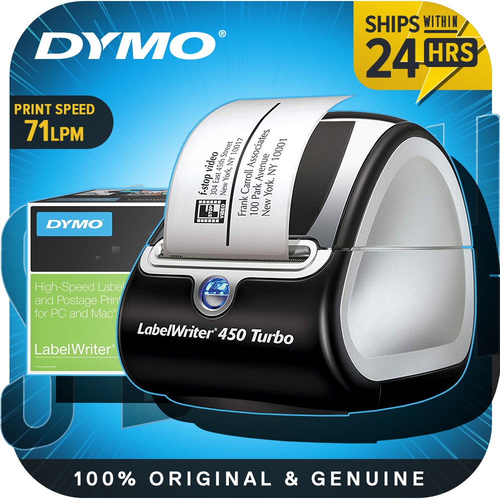 DYMO Label Printer LabelWriter 450 Turbo Direct Thermal Label Printer