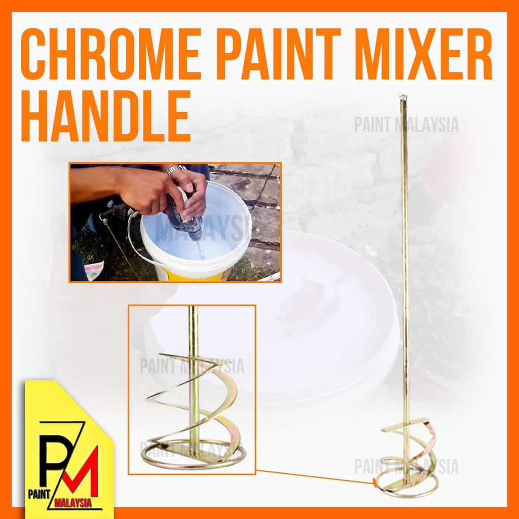 SDS 600MM Chrome Paint Mixer Handle Cement Plaster Paint Mixer Tool