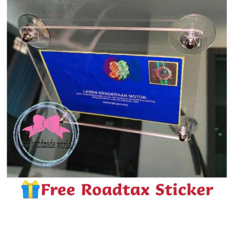 ⭐Best Quality⭐Road Tax Holder Car Roadtax Holder Free Sticker + Suction