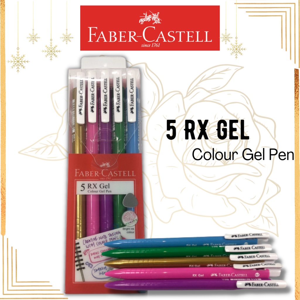 FABER CASTELL 5 RX GEL (Colour Gel Pen) Shopee Malaysia