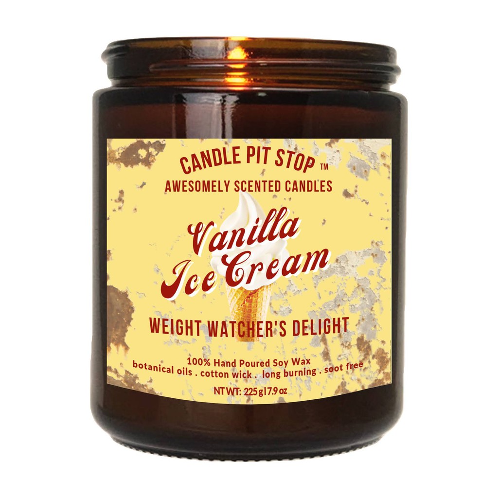 Candle Pit Stop "Vanilla Ice Cream" Soy Wax Natural Candle 225g