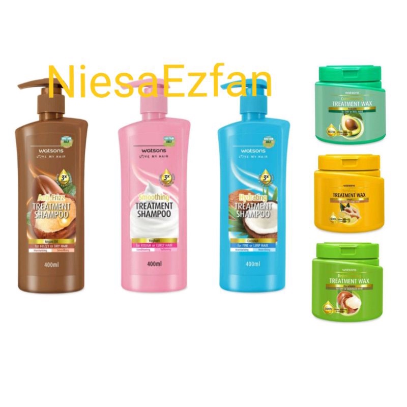 Watson Treatment Hair Shampoo 400ml / Treatment Wax Syampu Rawatan