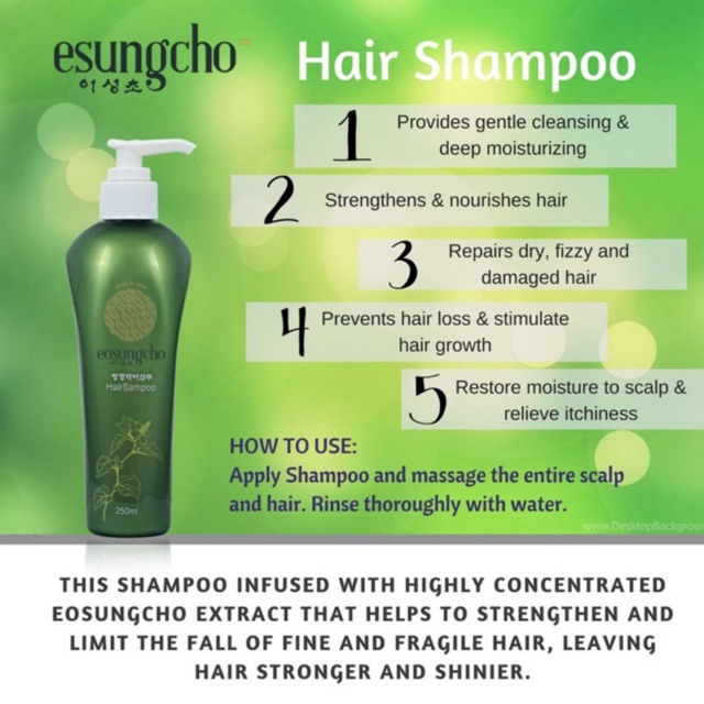 Eosungcho Korean Herbal Enzyme Hair Shampoo 250ml Shopee Malaysia