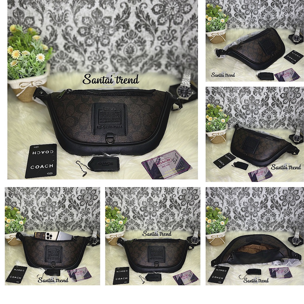 Coach Pouch Bag Men Waist Bag Beg Silang Coach PREMIUM QUALITY Shopee Malaysia
