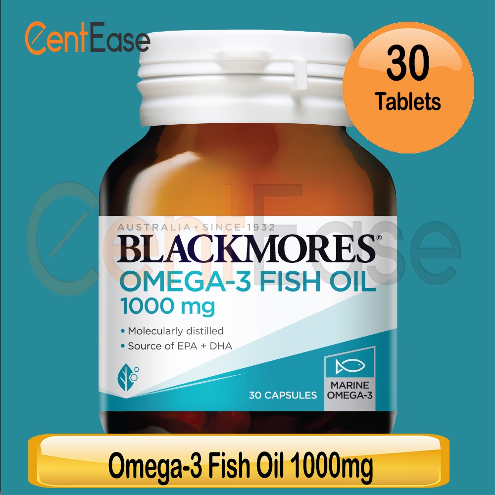 Blackmores Omega3 Fish Oil 1000mg Supplement 30s Capsules Shopee