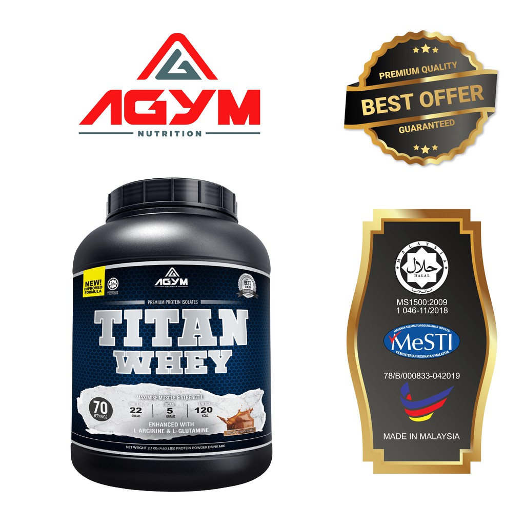 Titan Whey Protein HALAL Jakim 2.1kg (70 servings) BEST PRICE