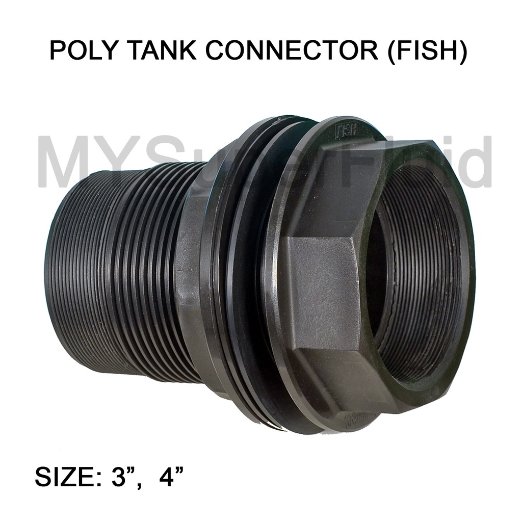 [3"] [4"] POLY TANK CONNECTOR FOR ALL WATER TANKS [1PCS] BRAND FISH