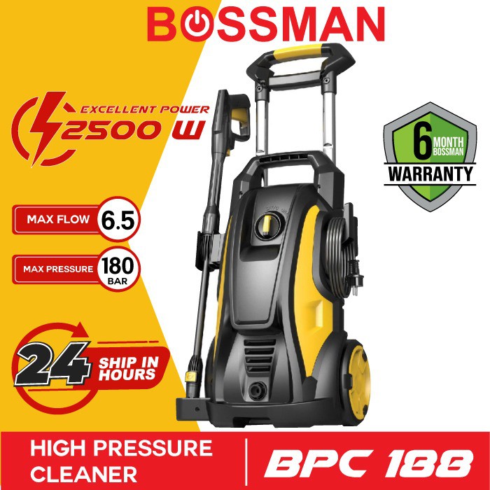 Bossman BPC188 High Pressure Cleaner 2500w Water Jet 180BAR Shopee