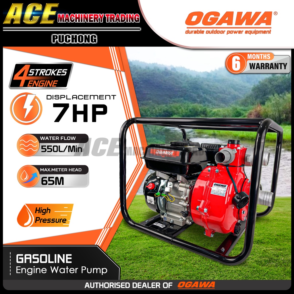 [ 100 Original ]OGAWA High Pressure Water Pump (OH50E)7HP Fire