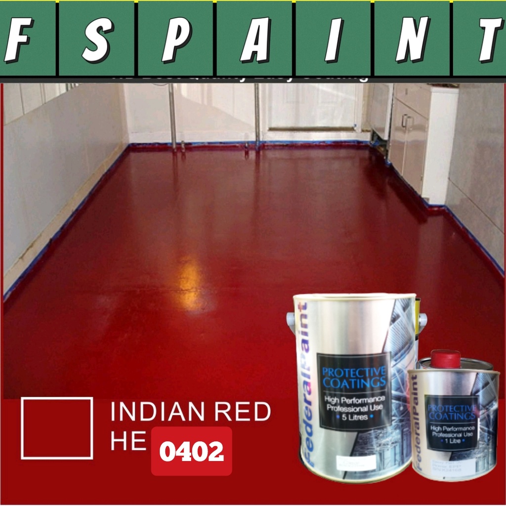 0882 indian red ( 5L ) HEAVY DUTY EPOXY FEDERAL PAINT WATERPROOF FLOOR