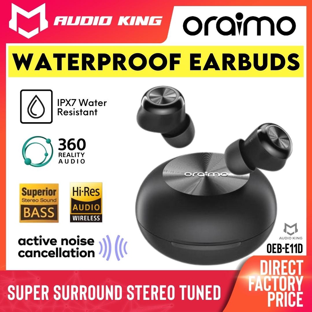 ORAIMO Earbuds Waterproof Earphone TWS Black Wireless Earphone