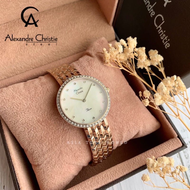 *Ready Stock*ORIGINAL Alexandre Christie 2664LHBCGCN Quartz Rose Gold
