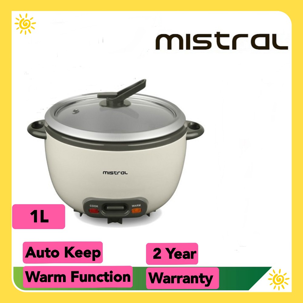 Khind Mistral 1.0L Mini Rice Cooker MRC10D with Auto Keep Warm Function