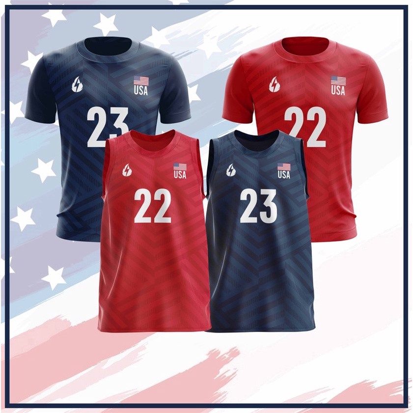 Customizable USA National Volleyball Team Jersey (FULLY SUBLIMATED