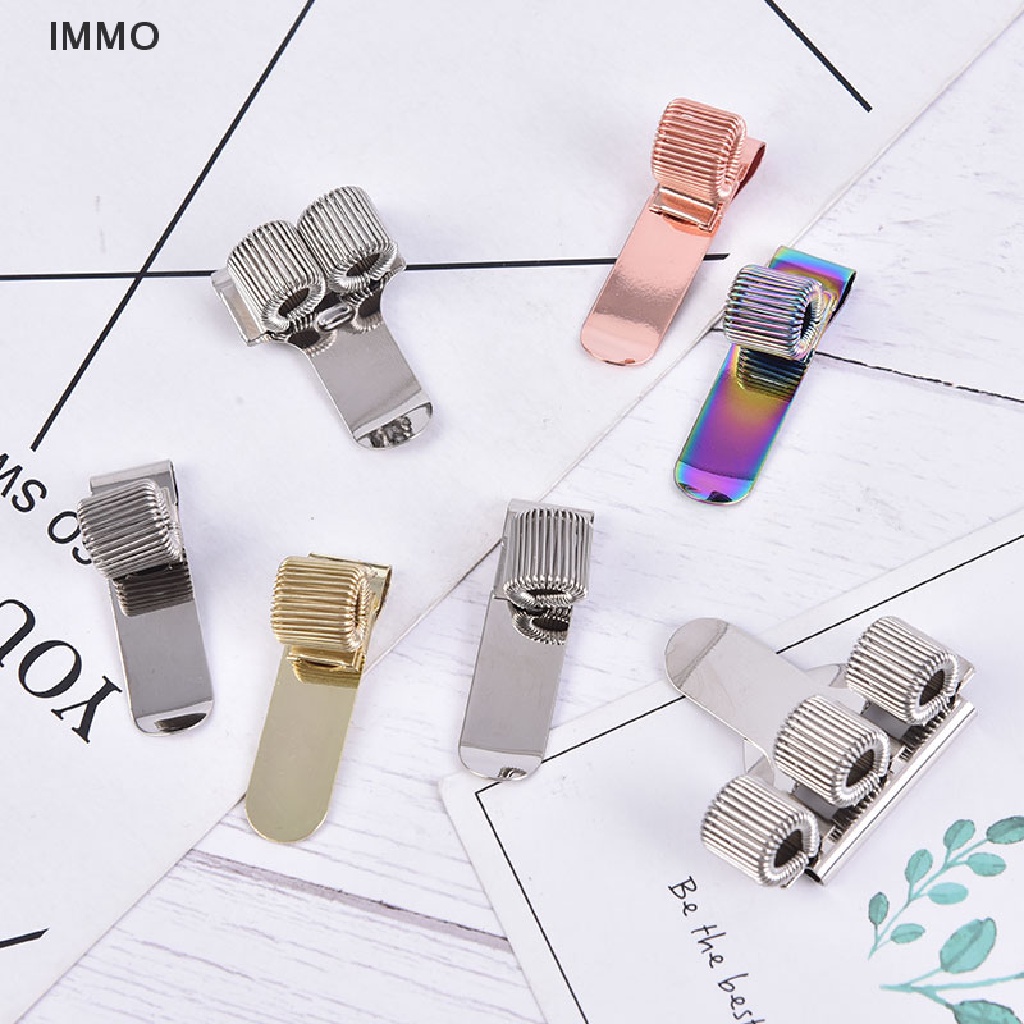 Im 1Pcs Metal Spring Pen Holder Metal Pen Clips Elastic Loop Notebook