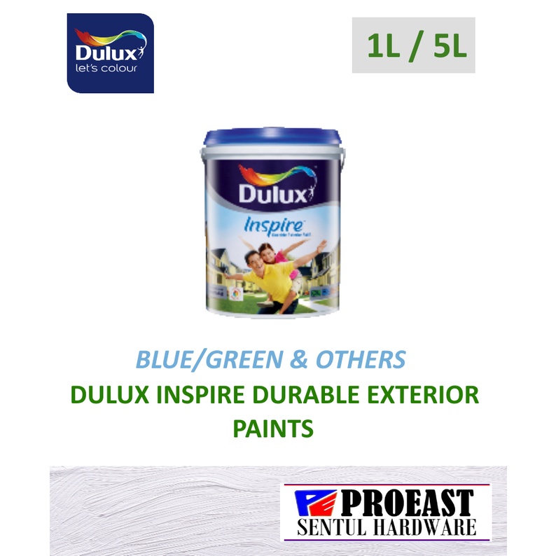 1L/5L ICI DULUX Inspire Durable Exterior Paints/Exterior Wall Paints/Cat Luaran Tahan Lasak