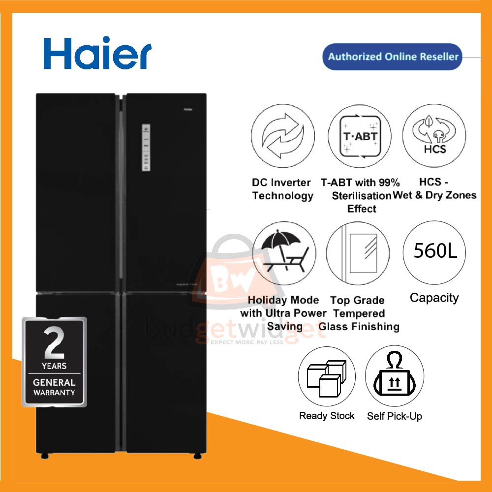(KLANG VALLEY delivery by LORRY) Haier (560L) 4 Door Glass Series