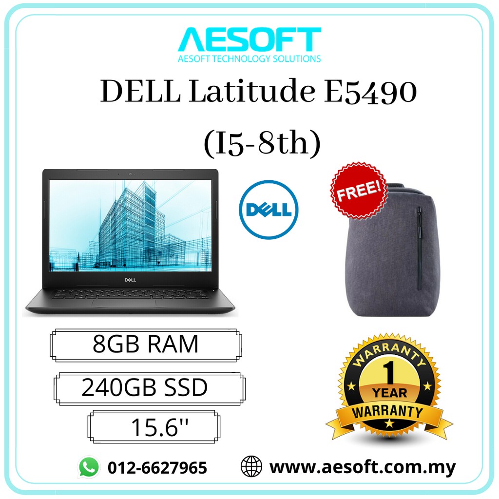 Dell Latitude E5490 15.6" / Core I58th Laptop (Refurbished) Shopee Malaysia
