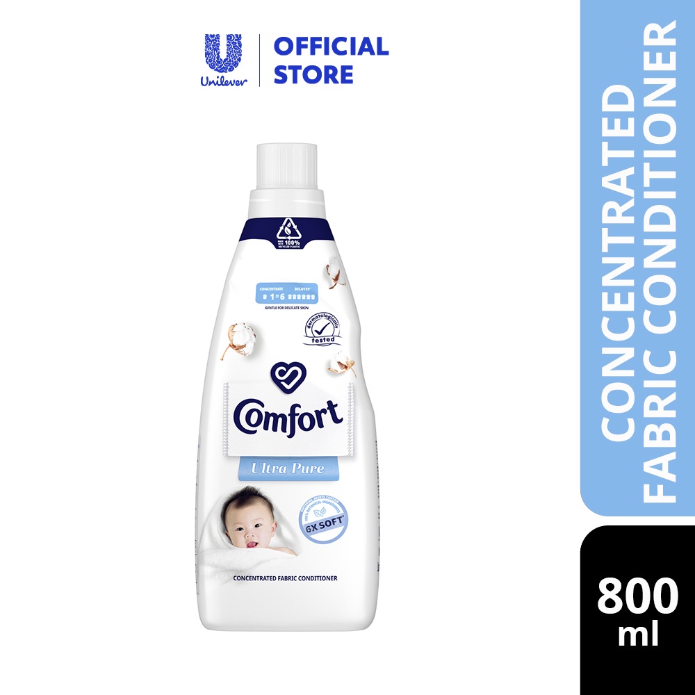 Comfort Concentrated Fabric Softener Ultra Pure (800ml) Shopee Malaysia