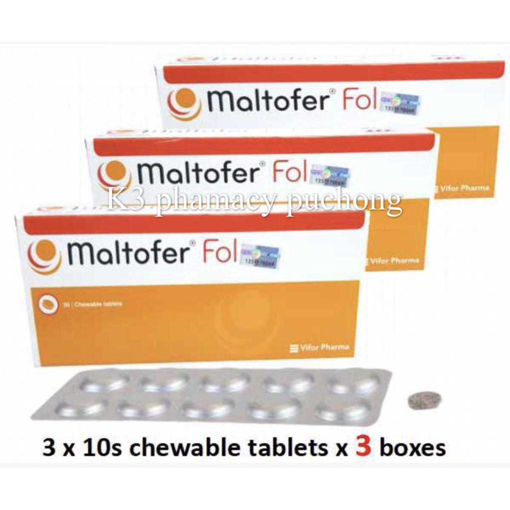 MALTOFER FOL CHEWABLE TABLETS 30 TABLETS/BOX EXP03/23 ( 1bx or 3 bx) Shopee Malaysia