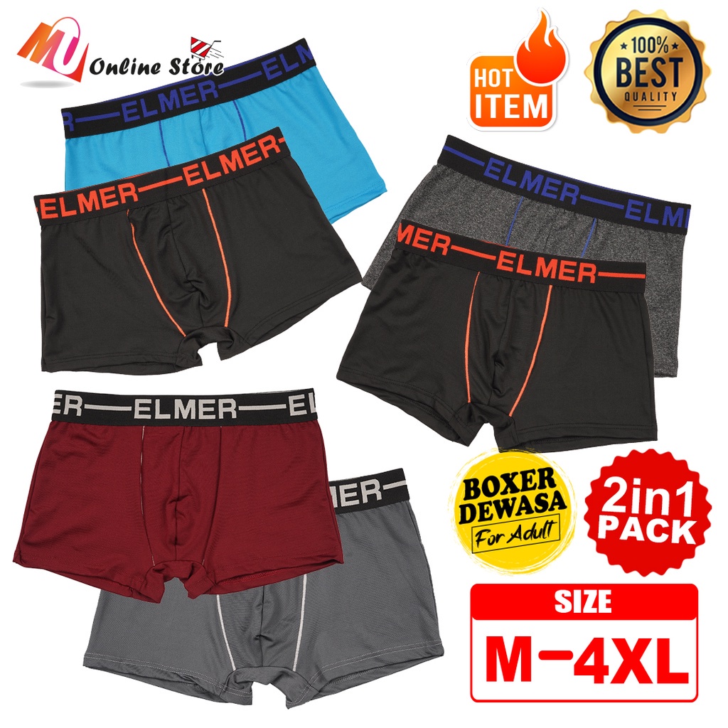 MU SET BOXER LELAKI DEWASA/ MEN BOXER/ SELUAR DALAM LELAKI DEWASA 4401