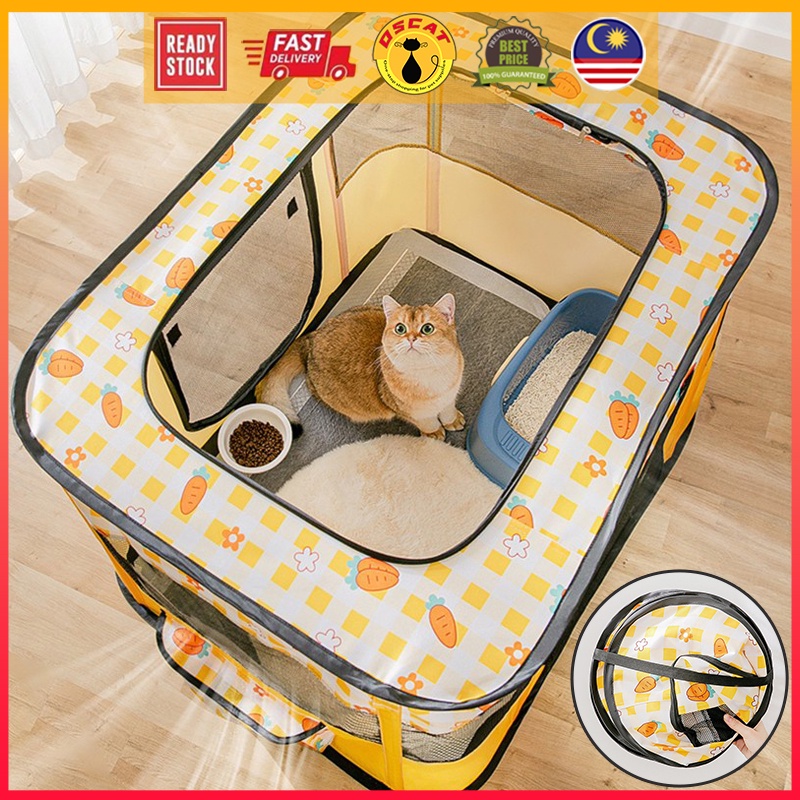 Portable Outdoor Cattery Fences Pet Tent Houses For Foldable Indoor